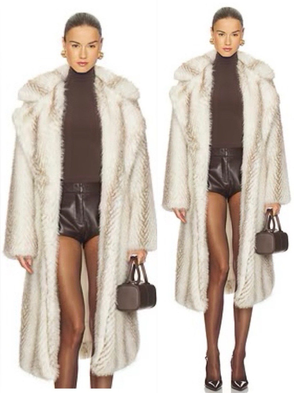 MORE TO COME Emma Leger x Revolve Carrie Faux Fur Coat Small/Medium